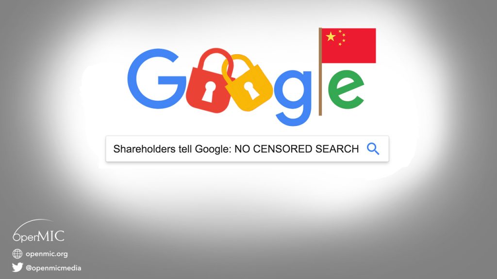 Shareholders tell Google NO CENSORED SEARCH