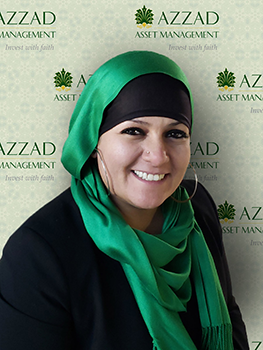 Amneh Carranza is the financial administrative assistant at Azzad Asset Management. She provides support to the financial advisors with administrative tasks.